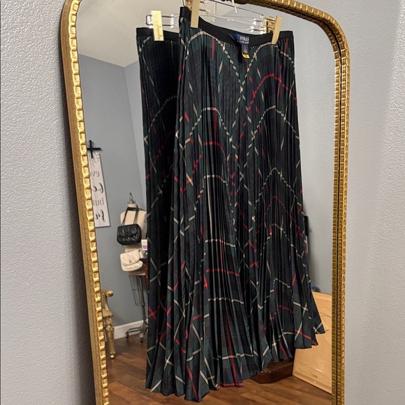 Polo Ralph Lauren A-Line Skirt - Black, Red, Green Plaid - Picture 3 of 3